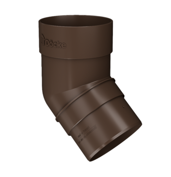 Колено 45˚ Престиж (Prestige) Шоколад, (RAL 8019)