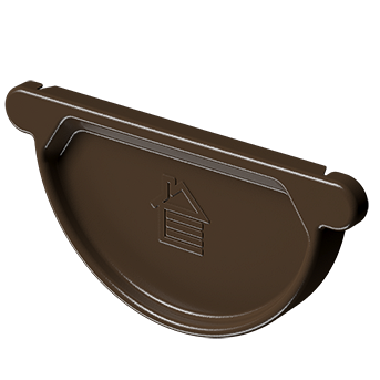 Заглушка желоба Стандарт Стал (Stal Standard) Коричневый, (RAL 8017)