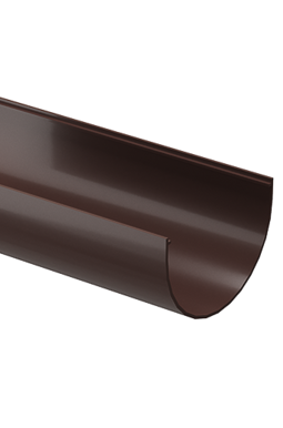 Желоб водосточный 3 м Стандарт (Standard) Тёмно-коричневый, (RAL 8019)