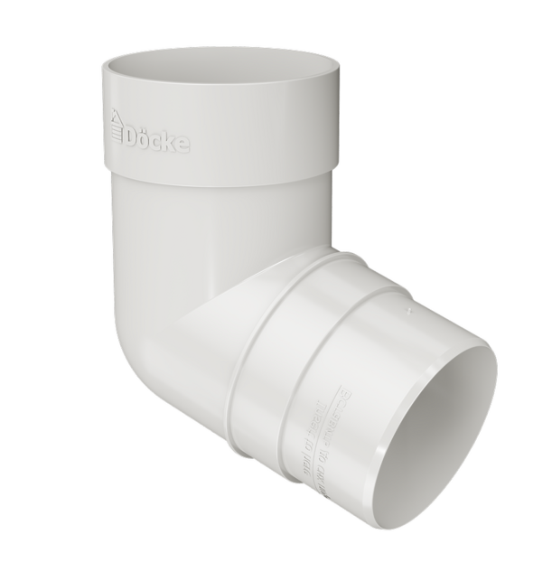 Колено 72˚ для водосточной трубы Премиум (Premium), пломбир - 1