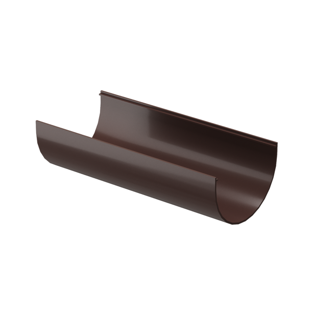 Жёлоб водосточный 3 м Стандарт (Standard), тёмно-коричневый - 1